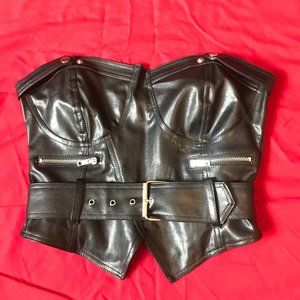 SHEIN Faux Leather Top